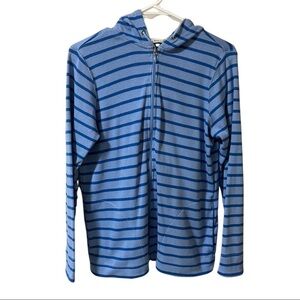 L.L. Bean Sweatshirt Zip up Hooded SZ M 100% Cotton Blue Women
